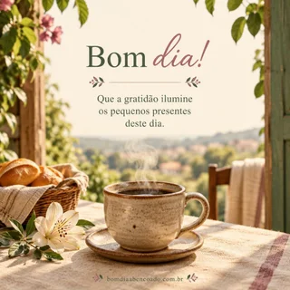Exemplo de mensagem com cafe