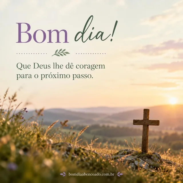 Imagem de fé com uma reflexão para compartilhar pela manhã